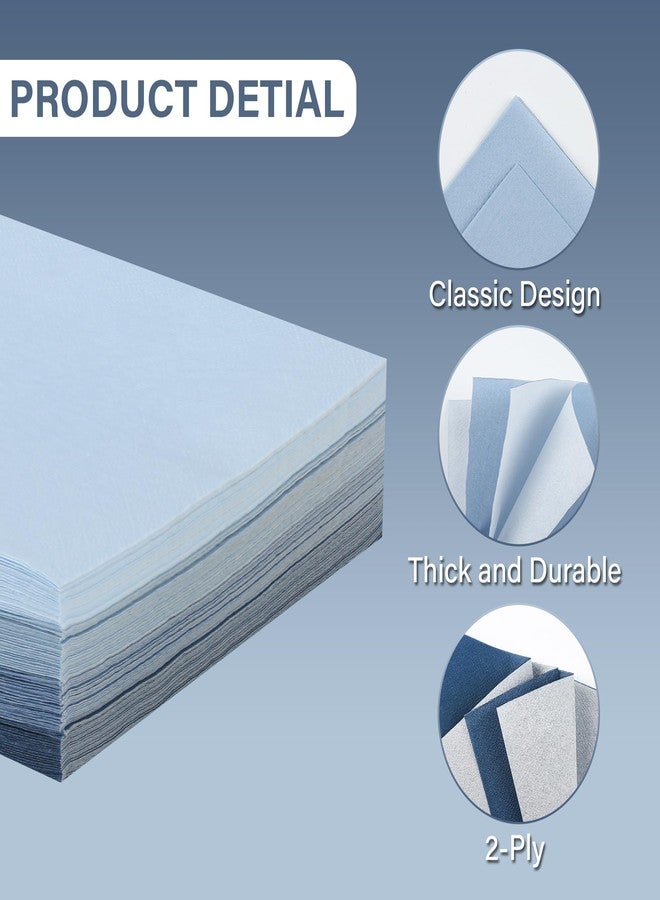 AimFun 100Pcs Dusty Blue Party Napkins Gradient Blue Disposable Paper Napkins 4 Colors 6.5" Luncheon Cocktail Napkin for Birthday Wedding Baby Shower Party Supplies - Image 3